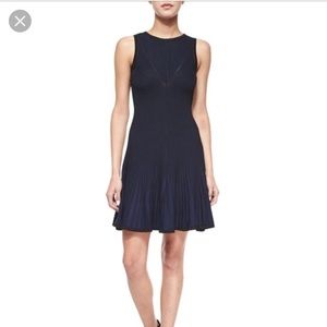 Carmen Marc Valvo ribbed fit and flare dress XS
